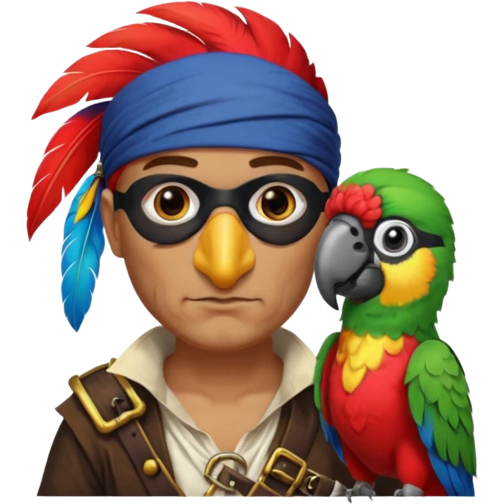 pirate and parrot emoji