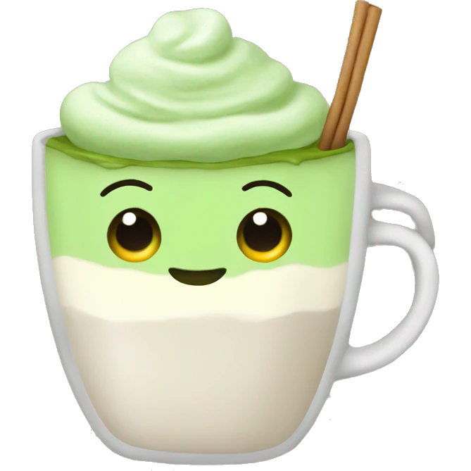 cozy matcha latte in a mug emoji