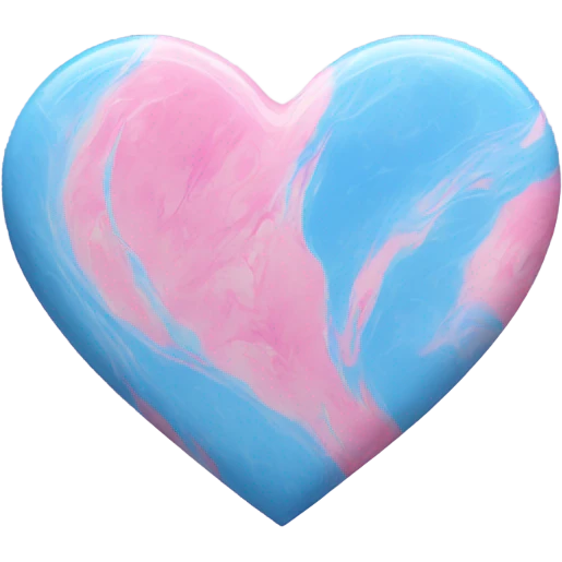 Heart with blue and pink marbled  emoji