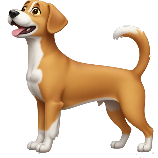 dog stretching emoji