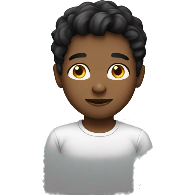 black haired boy in shirt emoji