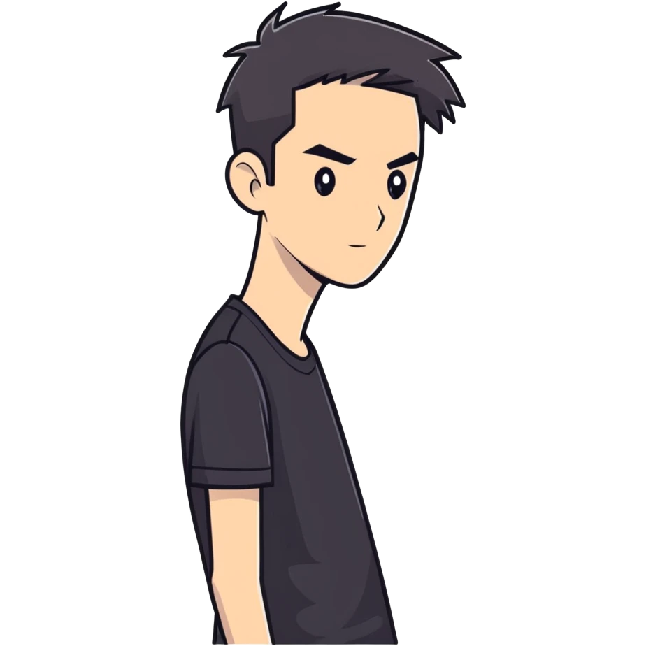 cool guy in black shirt emoji