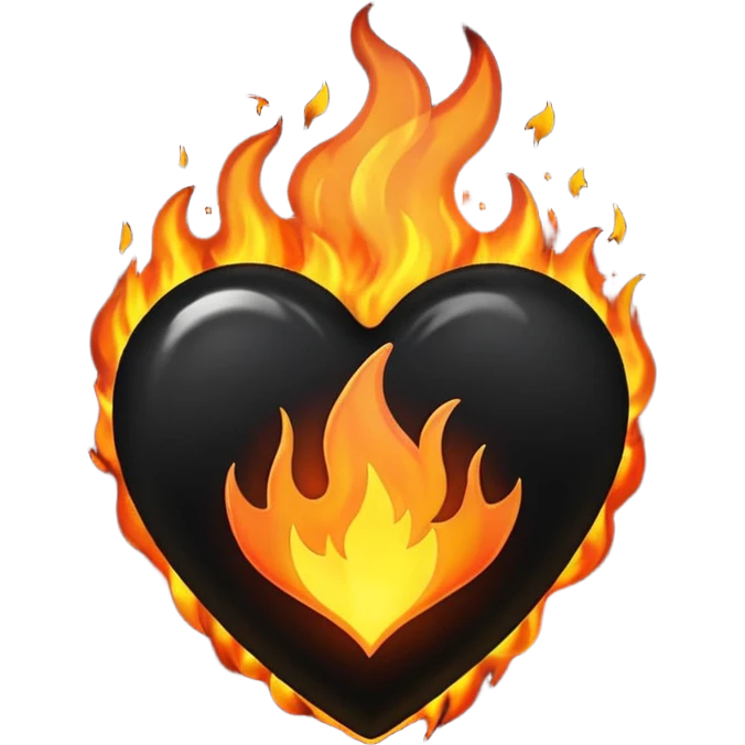 black heart on fire emoji