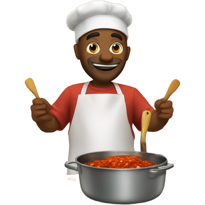 Friday in Jerusalem cooking fish in red sauce  emoji