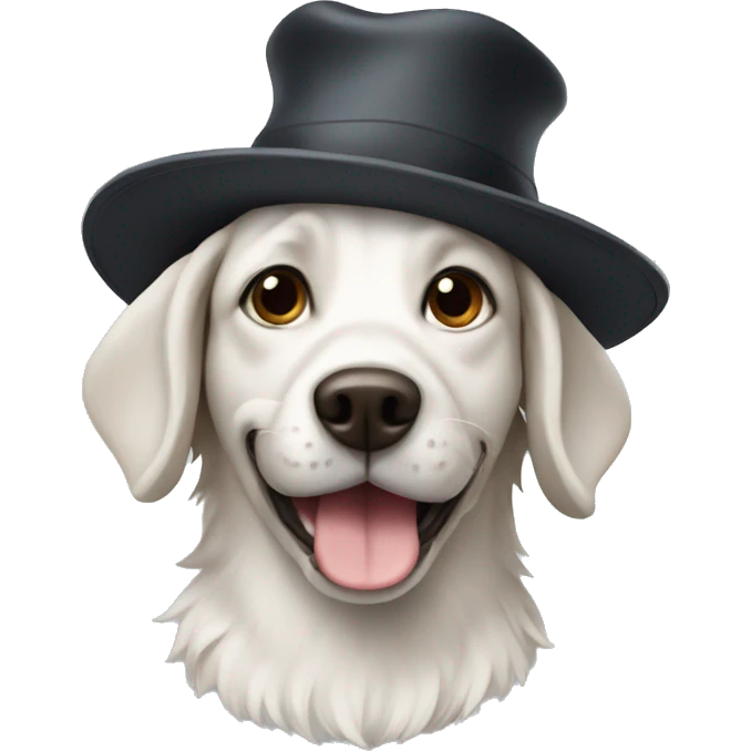 Dog with hat emoji