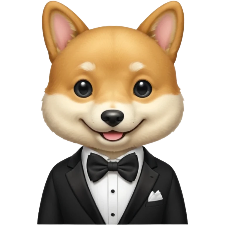 doge dog in a tuxedo emoji
