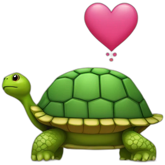 Tortue amoureuse d’une tortue emoji