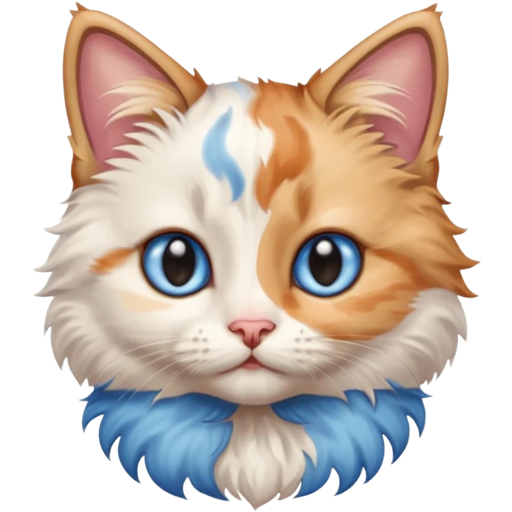 a cute blue eyed kitten emoji