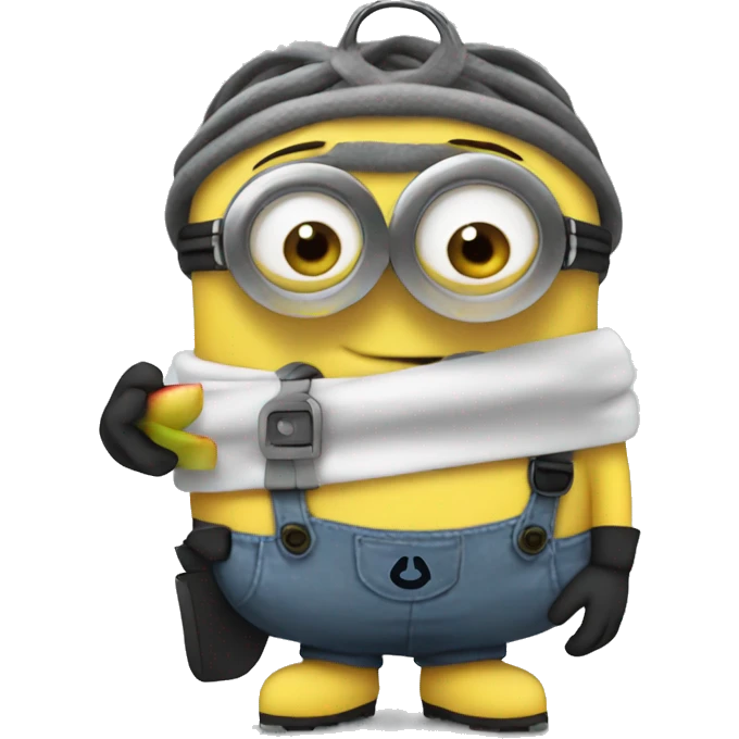 minion with apple theme emoji