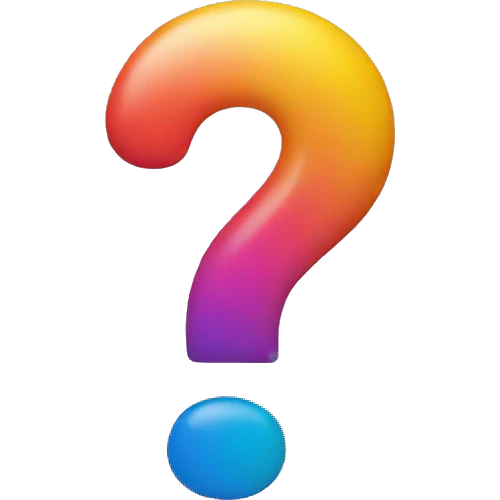 Rainbow-colored Question mark emoji