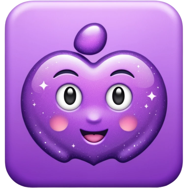 glitter purple lucky emoji