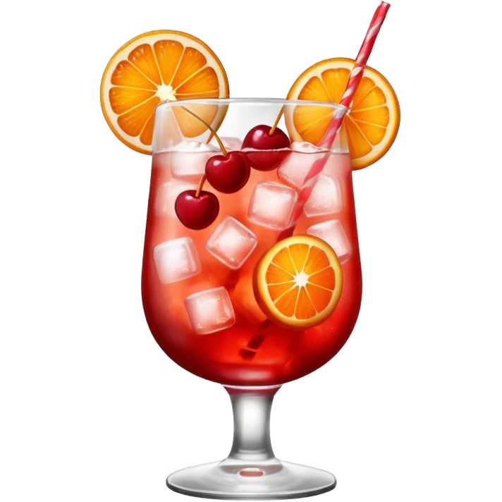 Shirley temple soda in a glass with ice emoji
