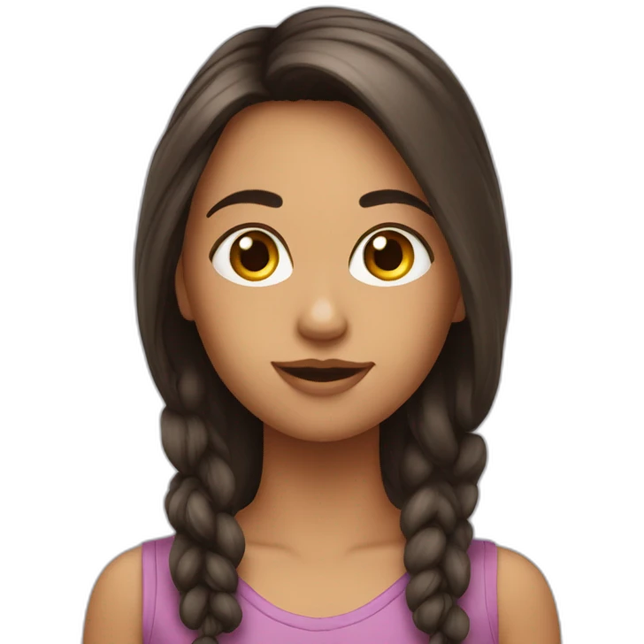 fille avec cheveux long emoji