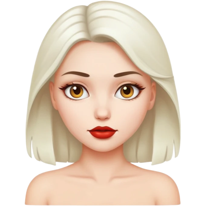Sexy girl white head emoji