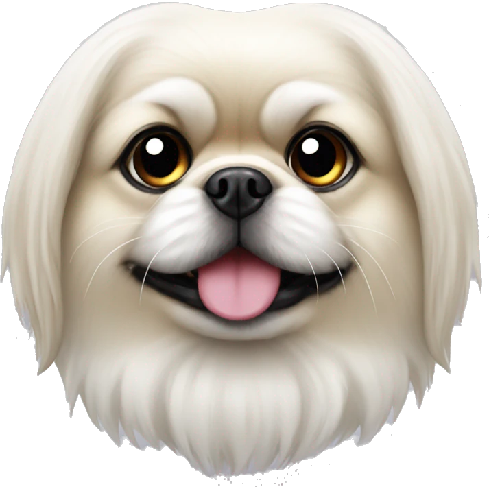 White pekingese emoji