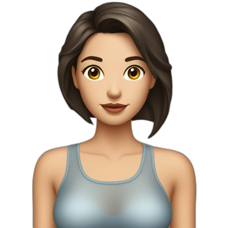 brunette-girl-wearing-seethrough-top emoji
