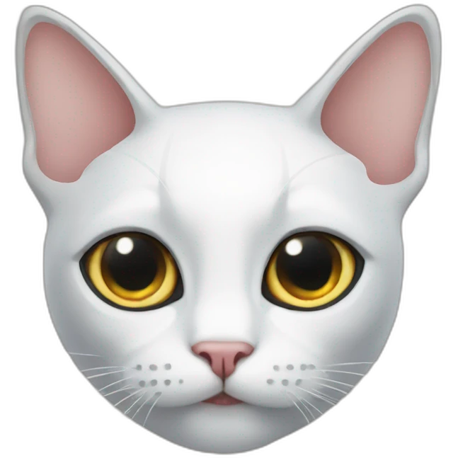 Cat with robot eye emoji