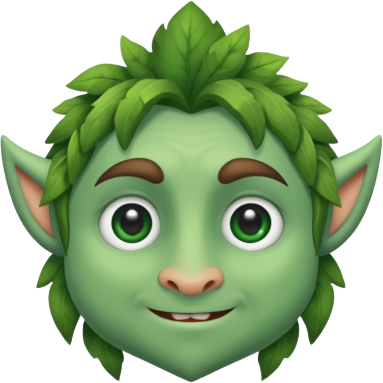cute green firbolg face emoji