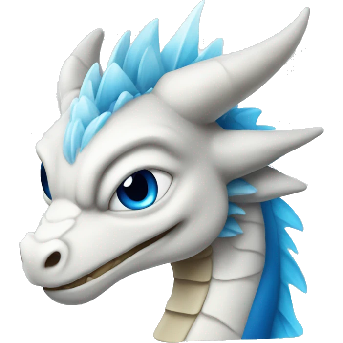 Whitest dragon with blue wings emoji