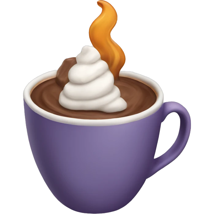 A hot chocolate emoji