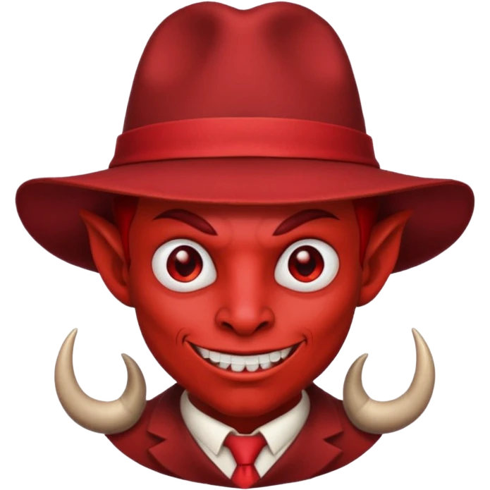 Hatted Devil with red fedora emoji