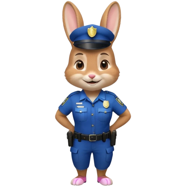 full body of police Judy in Zootopia emoji