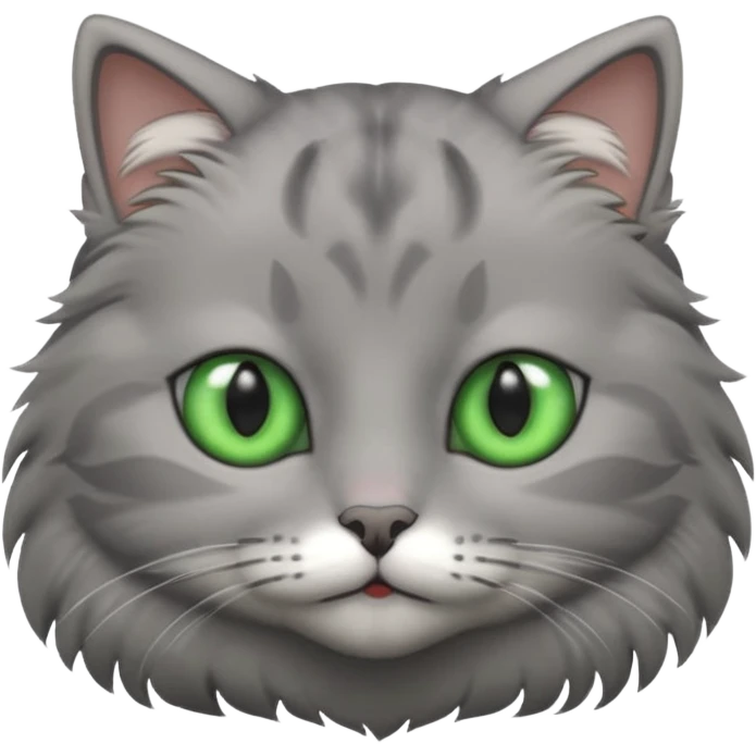 a gray cat with eyes on its FOREHEAD emoji