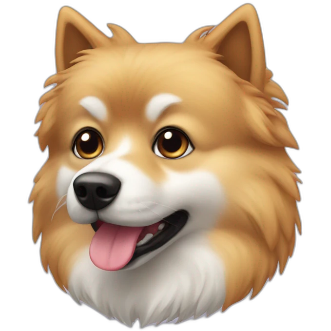 Chien spitz nain emoji