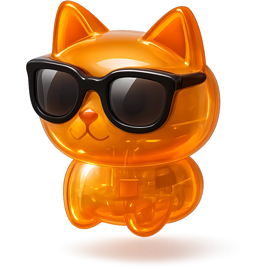 Cat wearing sunglasses emoji