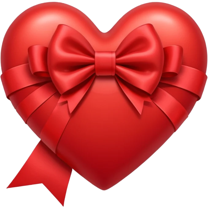 heart with ribbon bow emoji