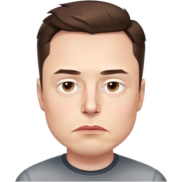 Sad Elon musk emoji