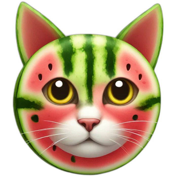 watermelon cat emoji