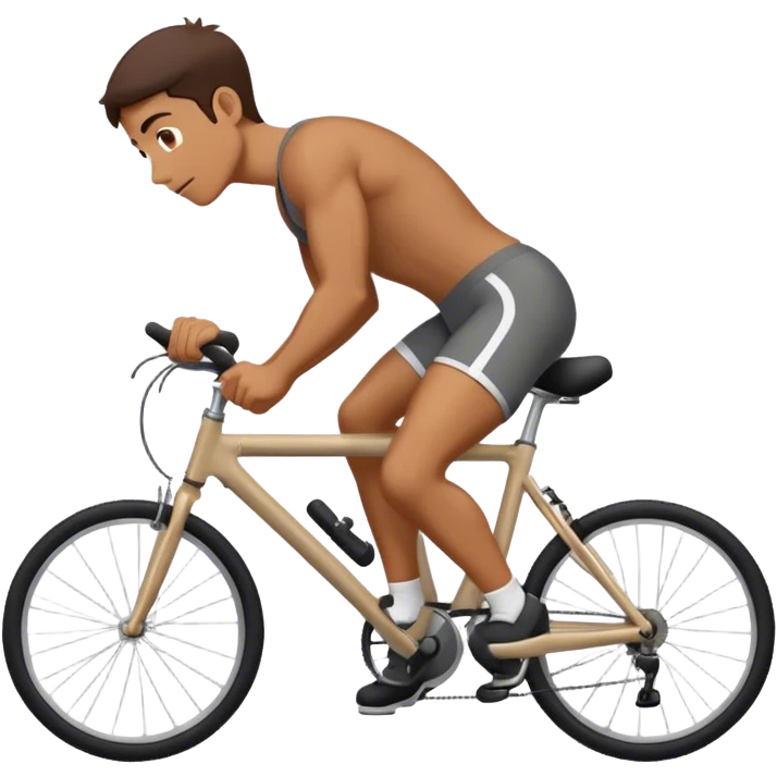 man bicycle-crunches exercise emoji