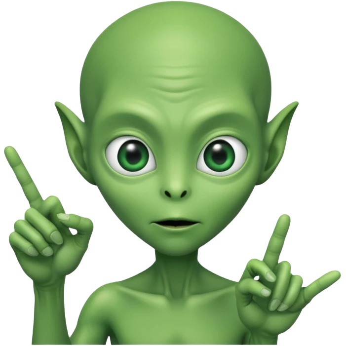 палец вправо инопланетный emoji