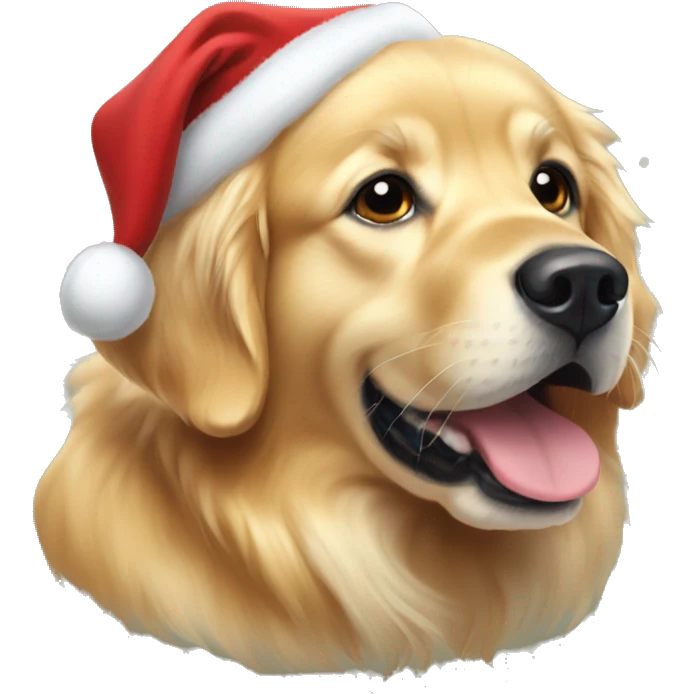 Golden retriever Christmas  emoji