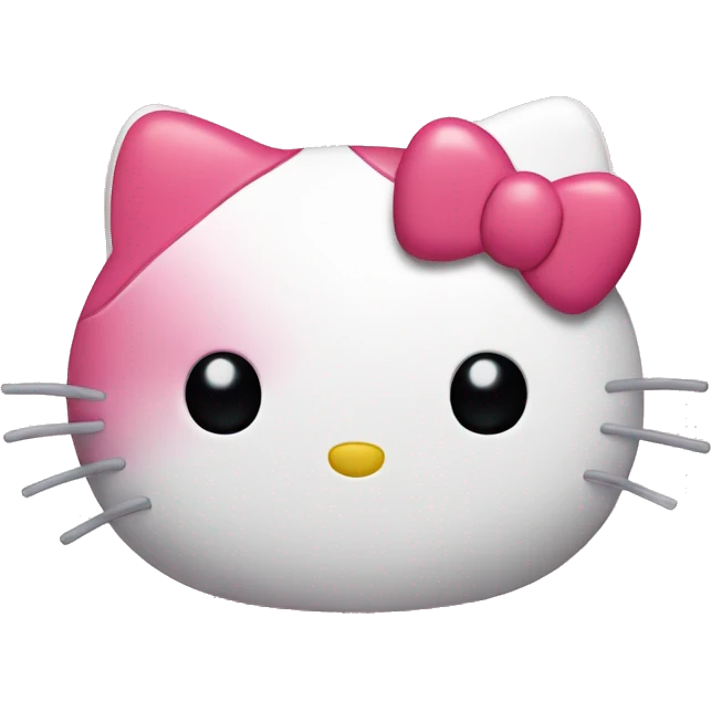 Hello kitty with hearts emoji