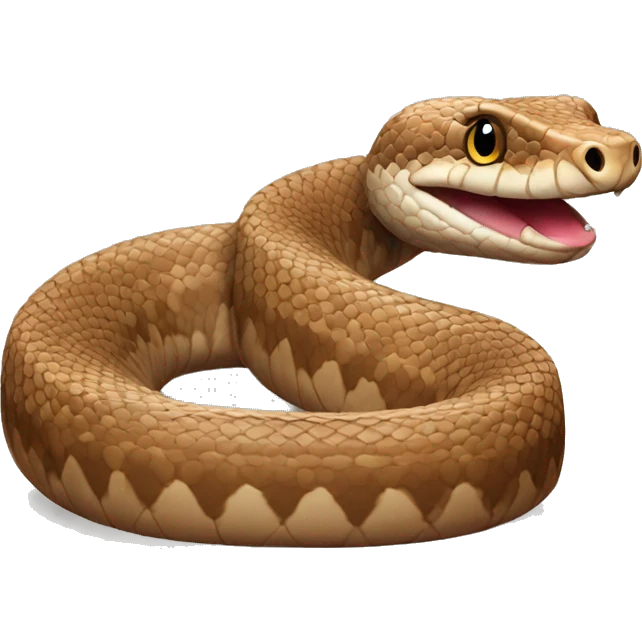 Brown western hognose snake emoji
