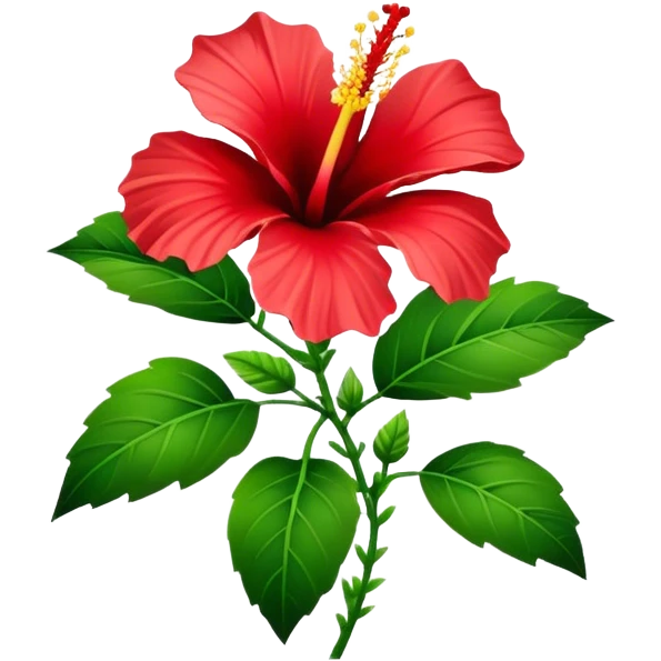 Hibicus red flower emoji