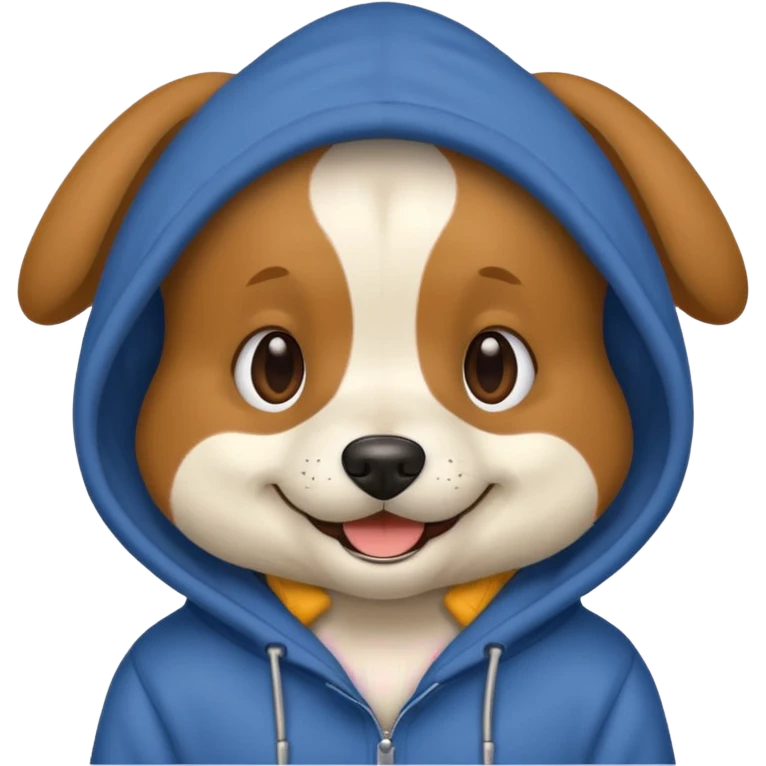 Dog wearing a hoodie emoji