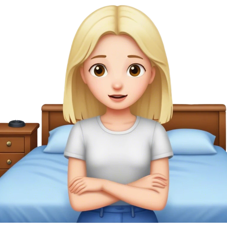 Girl talking in her room emoji