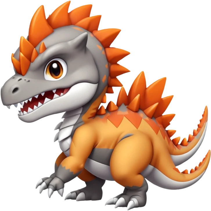 Cute Baby Chibi Tyrantrum-Tyrunt-hybrid (full body) emoji
