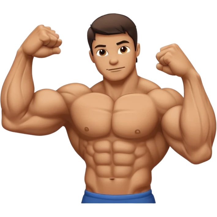 Only Left arm bicep flexing emoji , only show the arm emoji
