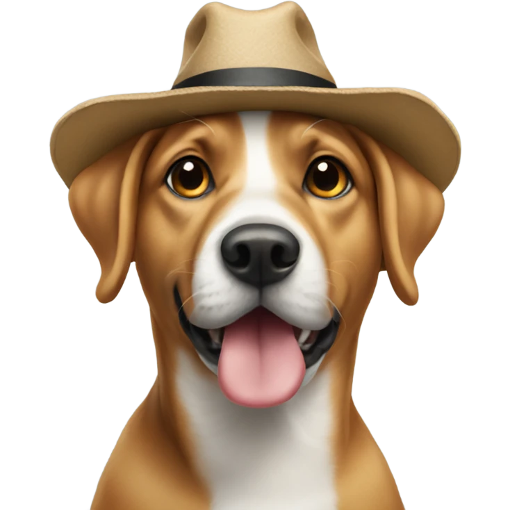 Dog wearing hat emoji