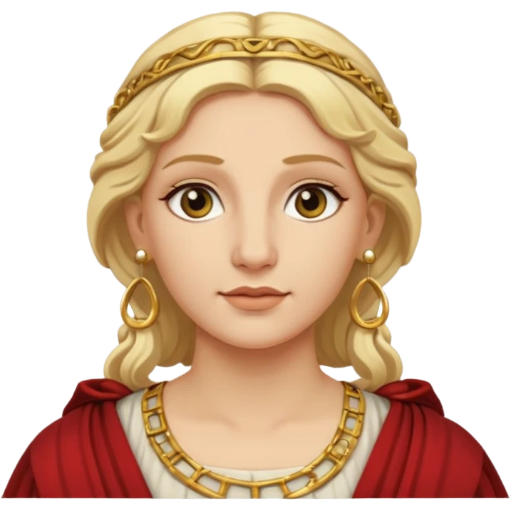 Ancient Roman woman with earrings and blonde hair emoji