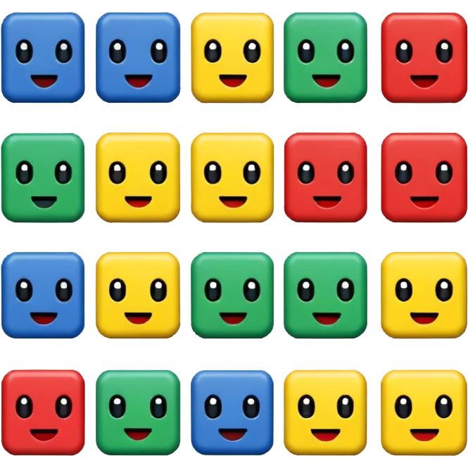  pixel art in 8bits smal blocks emoji