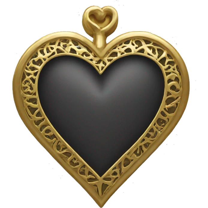 gold gothic heart emoji