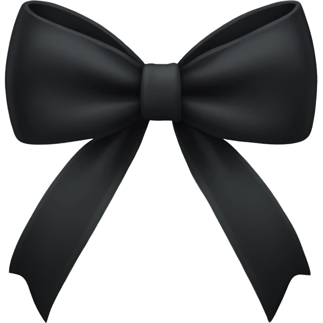 Black bow emoji