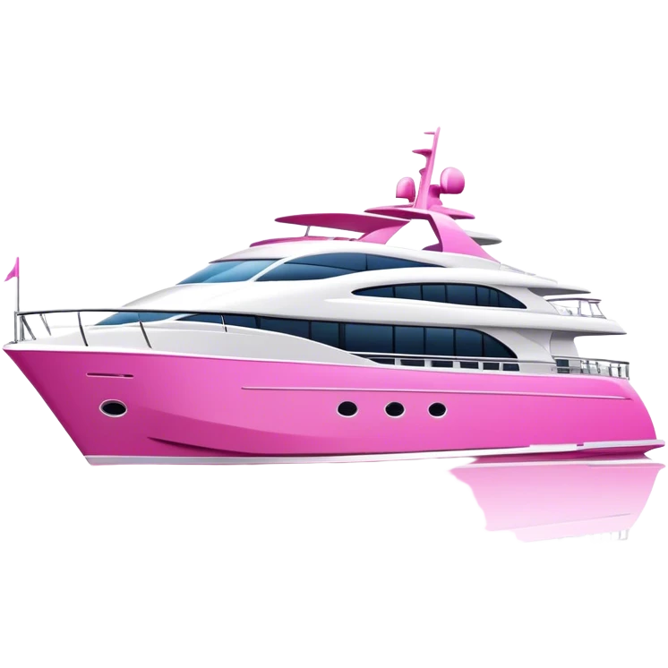 Pink Barbie yacht  emoji