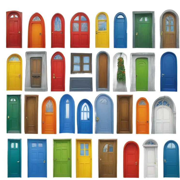 Colourful doors emoji