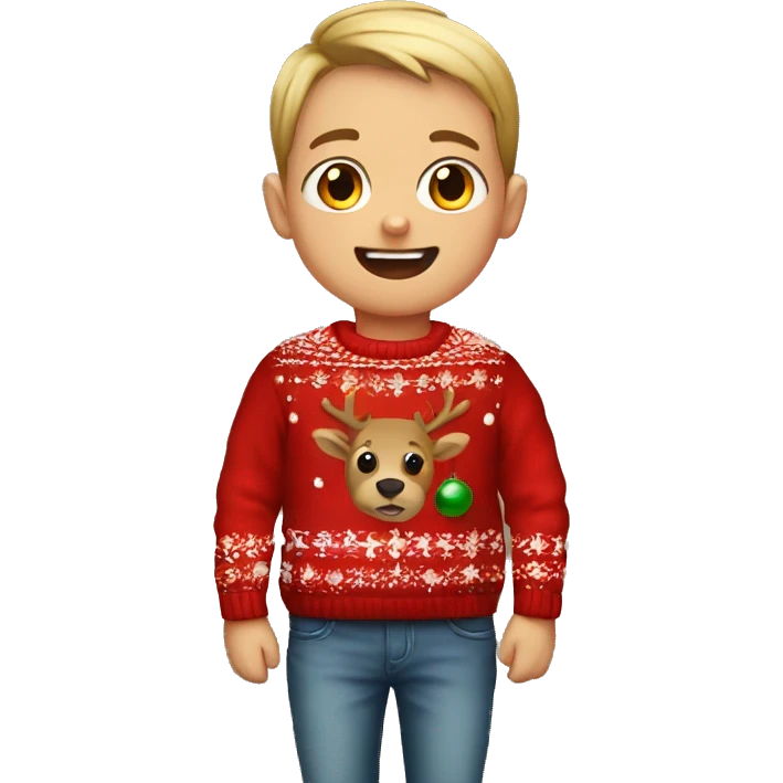 Kid in christmas Sweater emoji